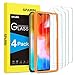 [4 Pack] OnePlus 6T Screen Protector, SPARIN [Tempered Glass] [Anti-Scratch] [High Definition] Screen Protector with Alignment Frame