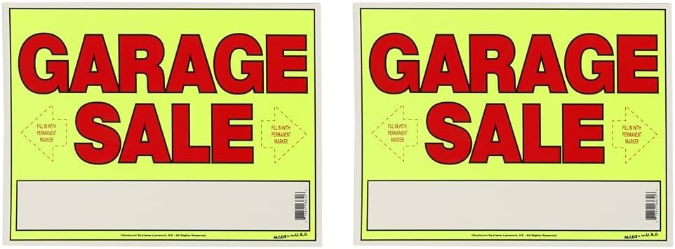 Yard Signs - Sunburst Systems 3610 Garage Sale Sign 14