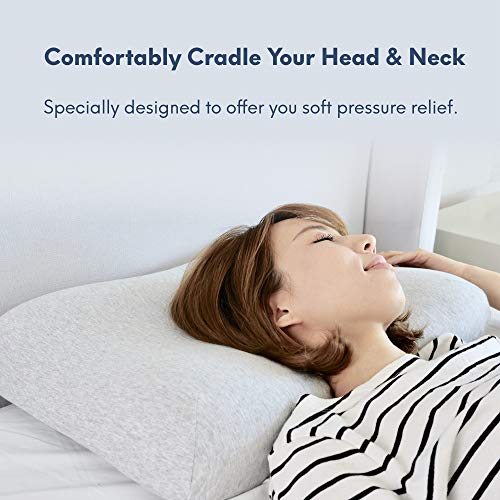 Cushion Lab Plush Comfort Gel Infused Memory Foam Contour Pillow - Gently Conform to The Head & Cradles The Neck in Soft Feel Comfort, Orthopedic Design Ergonomic Pillow for All Sleepers, CertiPUR US