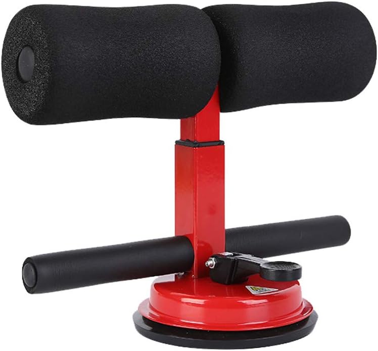 OMGYST Core Strength Abdominal Trainers Height Sit-ups Assistant Device Household Fitness Equipment for Abdominal Muscle Exercise Machine Portable Self-Suction Situp bar (Red)