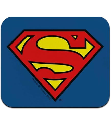 Officially Licensed DC Merchandise Superman 2025 Movie Mouse Pad - Low Profile Thin Gaming & Work Mat With Shield Design Superman 2025 Movie Low Profile Thin Mousepad