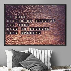 signwin Framed Canvas Wall Art Pressed Quotes 3D...