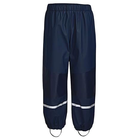 G-Kids Kinder Mädchen Jungen Regenhose Matschhose Wasserdicht Warm Baumwollefutter Buddelhose mit Reflektoren