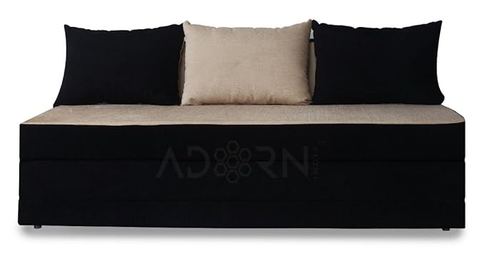 Adorn India New Easy Cum Bed(Being & Black)