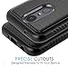 CasemartUSA Phone Case for [LG REBEL 4 LTE (L212VL, L211BL)], [Modern Series][Black] Shockproof Cover Impact Resistant Defender for Rebel 4 LTE (Tracfone, Simple Mobile, Straight Talk, Total Wireless)