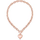 CLASSYZINT 18K Gold Plated Coin Lion Head Pendant Necklace Chunky Paperclip Choker Necklace For Gifts On Birthday Holidays For Women Girls