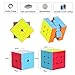Speed Cube Set, Roxenda Magic Cube Bundle of 2x2x2 3x3x3 Frosted Stickerless Puzzle Cube, Improved Version