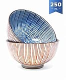 Traditional Japanese Porcelain Rice Bowls - Arita Ware (Made in Japan), 8 Ounce, Set of 2