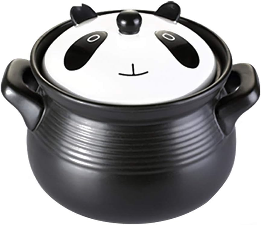 TELLMNZ Cacerola redonda de cerámica con patrón de dibujos animados