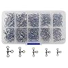 JSHANMEI-5-Sizes-120-Piece-3-Way-Swivels-Crossline-Swivels-Kit
