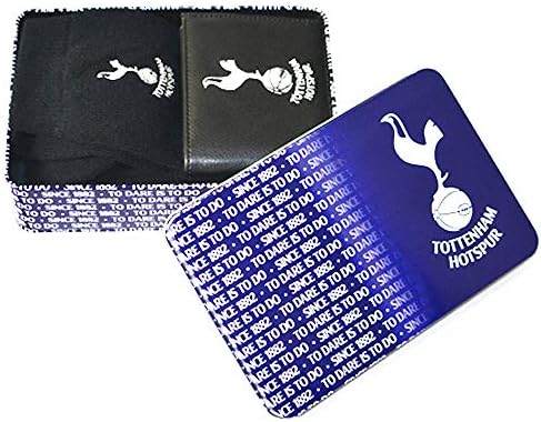 Official Tottenham Hotspur (Spurs) Faux Leather Wallet (PU) & Socks Gift Set in a Tin