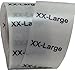 XX-Large Clothing Labels Size Strip Stickers for Retail Apparel 1.25 x 5 Inch 125 Adhesive Stickers