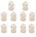 Hosaire Metal Tealight Candle Holder 10 pcs Hanging Lanterns Creative Wedding Home Table Decoration Birdcage White 3.1x5.5 In