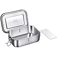 G.a HOMEFAVOR Bento Lunch Box, Stainless Steel Lunch Containers Leakproof with Removable Divider, Metal Lunch Containers, 800ML, Dishwasher Safe