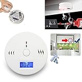 Carbon Monoxide Gas Detection, UL LISTED, Electronic Equipment, LIUMY Power Detection Equipment, Alarm, White