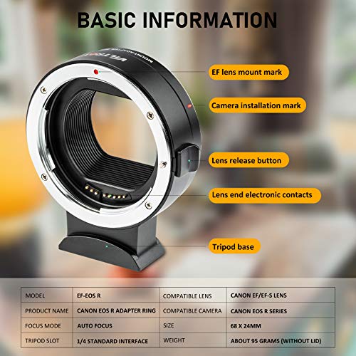 VILTROX EFEOS R Auto Focus Lens Mount Adapter Compatible with Canon EF