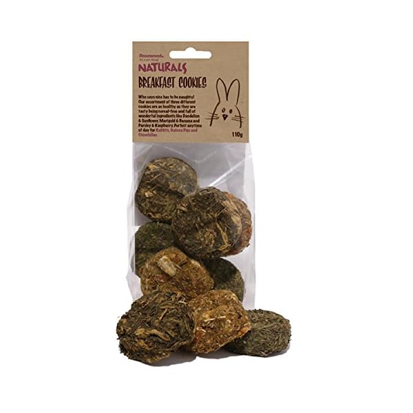 Rosewood Naturals Breakfast Cookies, Rabbit Treats & Small Animal Treats, 110g
