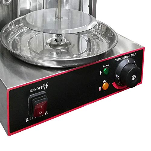 Electric Rotating Spinning Grills Vertical Broiler with 2 Heating Pipes