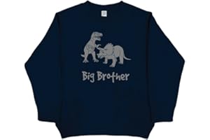 SUNSHINE MOUNTAIN TEES Boys T-Rex and Triceratops Big Brother Sweatshirt