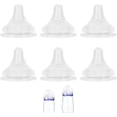 Silicone Nipple for Lansinoh Anti-Colic Baby Bottle, Fast Flow, Size L, 6m+, 6 Count