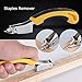 3-in-1 Staple Gun with Remover,Nail Puller, Upholstery Stapler, Heavy Duty Tacker Stainless Steel Brad Nail Gun, for Fixing Material, Carpentry, Furniture,Doors And Windows,1000 Staples (Sliver)