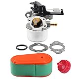 Butom 591137 Carburetor with 795066 796254 Air Filter Pre-Filter Gasket for Briggs and Stratton 590948 775ex Lawn Mower