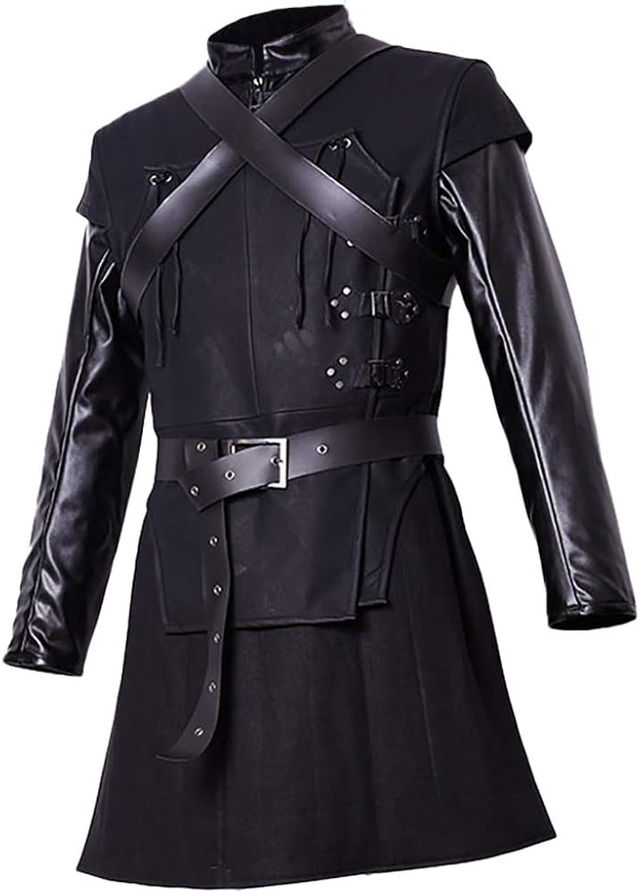 SIDNOR GoT Night's Watch Jon Snow Cosplay Costume Outfit Suit Dress: Clothing