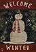 Briarwood Lane Welcome Winter Snowman House Flag Primitive Seasonal 28