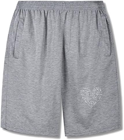 Smua Mathematical form of white love Joggers Shorts Sweatpants For mens gray