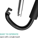 BeiLan 2Pack Large Pram Clips D Shape Carabiner Stroller Hook Holder 14cm Black view 5