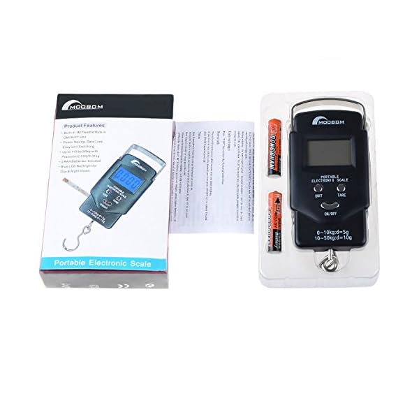 MOOBOM-110lb50kg-Hanging-Fish-Scale-Portable-Backlit-LCD-Display-Digital-Electronic-Balance MOOBOM-110lb50kg-Hanging-Fish-Scale-Portable-Backlit-LCD-Display-Digital-Electronic-Balance