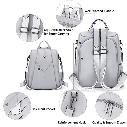 WESTBRONCO Backpack Purse for Women Leather Travel Anti Theft Large