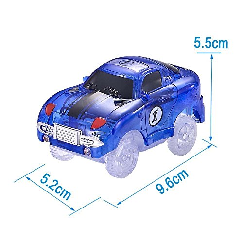 ONTOPON Track Accessory with 2 car Toy- Tunnel with 2 Race Car(Blue + red)