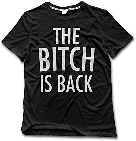 Anch Men's The Bitch Is Back Black Short Sleeve Crew Neckt Shirt