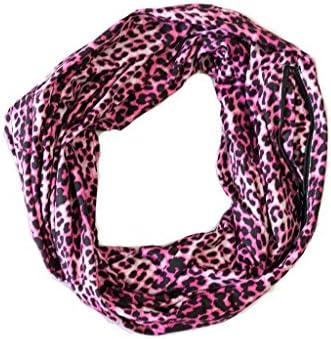 SHOLDIT Infinity Scarf with Pocket, Folds into Clutch Purse, Wear 7 Ways - Safari Pink