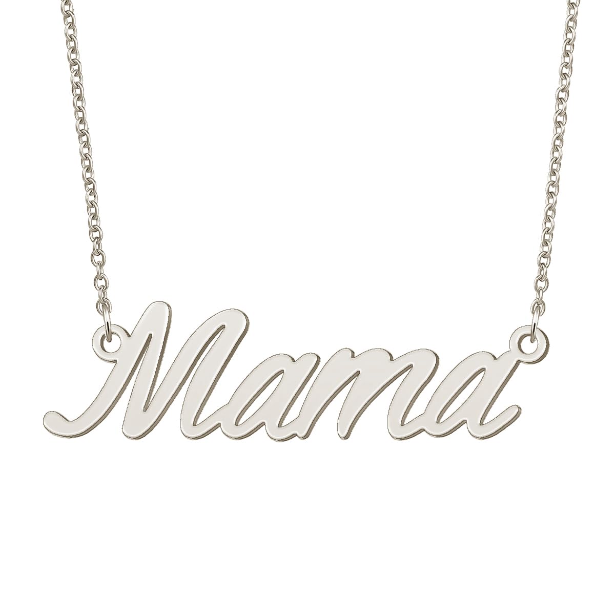 BYBWBL Mama Name Pendant Necklace Silver Color