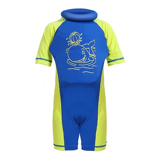 Gogokids Baby Mädchen Jungen Bojen-Badeanzug - Kleinkind Kinder Badebekleidung mit Schwimmbojen Einteiler Bojenanzüge Kurzarm