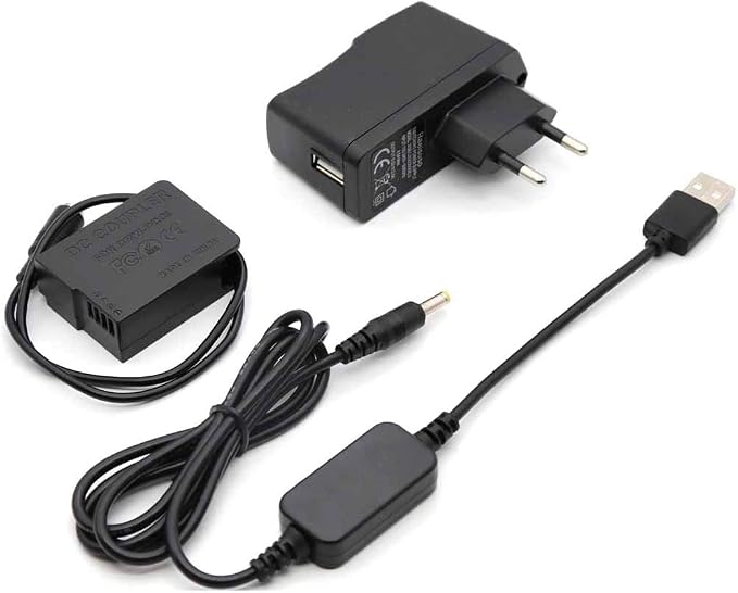 Kit Adaptateur USB 5V + Chargeur + Batterie Factice DMW DCC8 Pour Lumix GX8 FZ1000 G7 G85