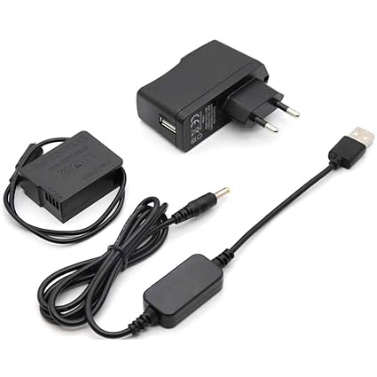 Powerbank USB-Kabel + DMW-DCC8 BLC12 BLC12E Dummy-Akku für Lumix DMC-GX8 FZ1000 FZ300 FZ200 G7 G6 G5 G80 G81 G85 GH2 GH2K GH2