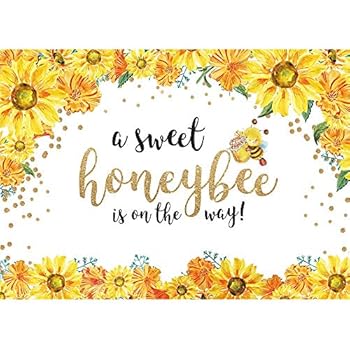 Amazon Com Sensfun 7x5ft Sweet As Can Bee Baby Shower Backdrop