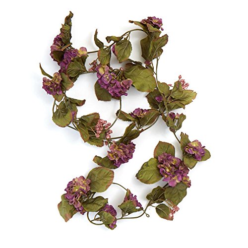 Factory Direct Craft Poly Silk Purple Geranium Floral Garland | 70 Inches Long