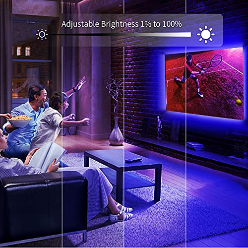 ZHT Led Strip Lights 32.8 Ft 44 Keys IR Remote 300 LEDs Waterproof RGB Light for Bedroom, Dimmable Bright Led Strip Light for Party, Ceiling, Living Room Stairs Bathroom DIY Decoration.