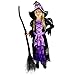 Spooktacular Creations Halloween Fairytale Witch Dress for Kids, Girls Cute Witch Costume Deluxe Set with Broom for Toddler Halloween Role Play Parties, Purple (S 5-7yrs)