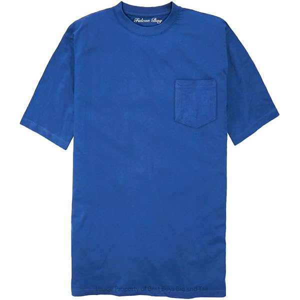 Port & Company Men's Tall Pocket T-Shirt - 50/50 Cotton/Poly, XLT Size, Safety Orange