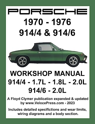 ポルシェ914/6 マニュアルブック 英語版 Porsche 914 4 Cylinder Engines Owners Workshop Manual 1969-1976