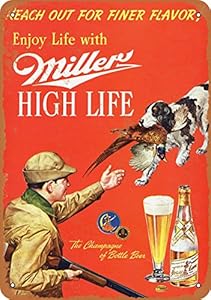 Red vintage Miller beer sign