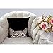 HGOD DESIGNS Black Cat Pillows Decorative Cute Cat Watching on Black Backgroud Cotton Linen Throw Pillow Case Square Cushion Cover Pillowcase for Men Women 18 x 18 inch