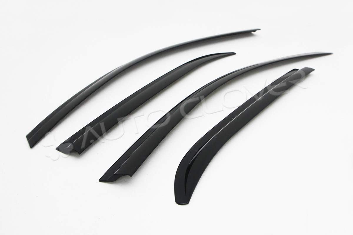 AUTO CLOVER Wind Deflectors Set for Hyundai i20 2015-2019 (4 pieces), Tinted Black - Image 5