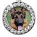German Shepherd Christmas Photo Ornament - Key Chain - Zipper Pull - Insert a Photo of Your Own Dog in The Charm - 3.5