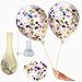 Confetti Balloons 15 Pack Latex Round Colorful Paper Balloons - 12